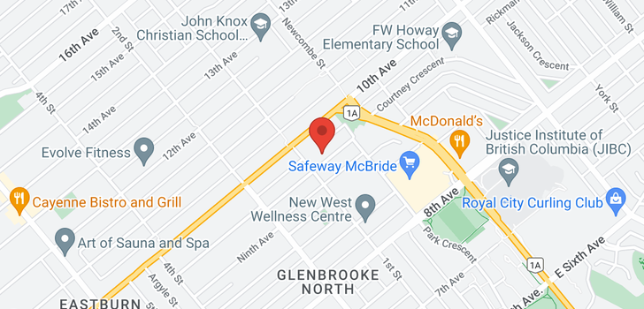 map of 95/97 GLOVER AVENUE